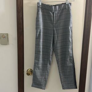 Zara cropped checkered trousers